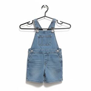 George Denim Short Overalls | Light Wash | Toddler 2T